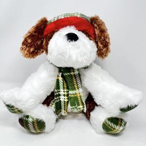 St Jude’s‎ Brown White Black St Bernard Puppy  13” Gentle Treasures Hat & Scarf
